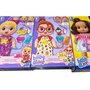Baby Alive, Lot Of 3, Dreamer LaLa GooGoo Sleepy, Dreamer Dottie Doodle, Fruity